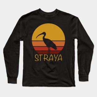 Straya Retro Vintage Sunset Bin Chicken Long Sleeve T-Shirt